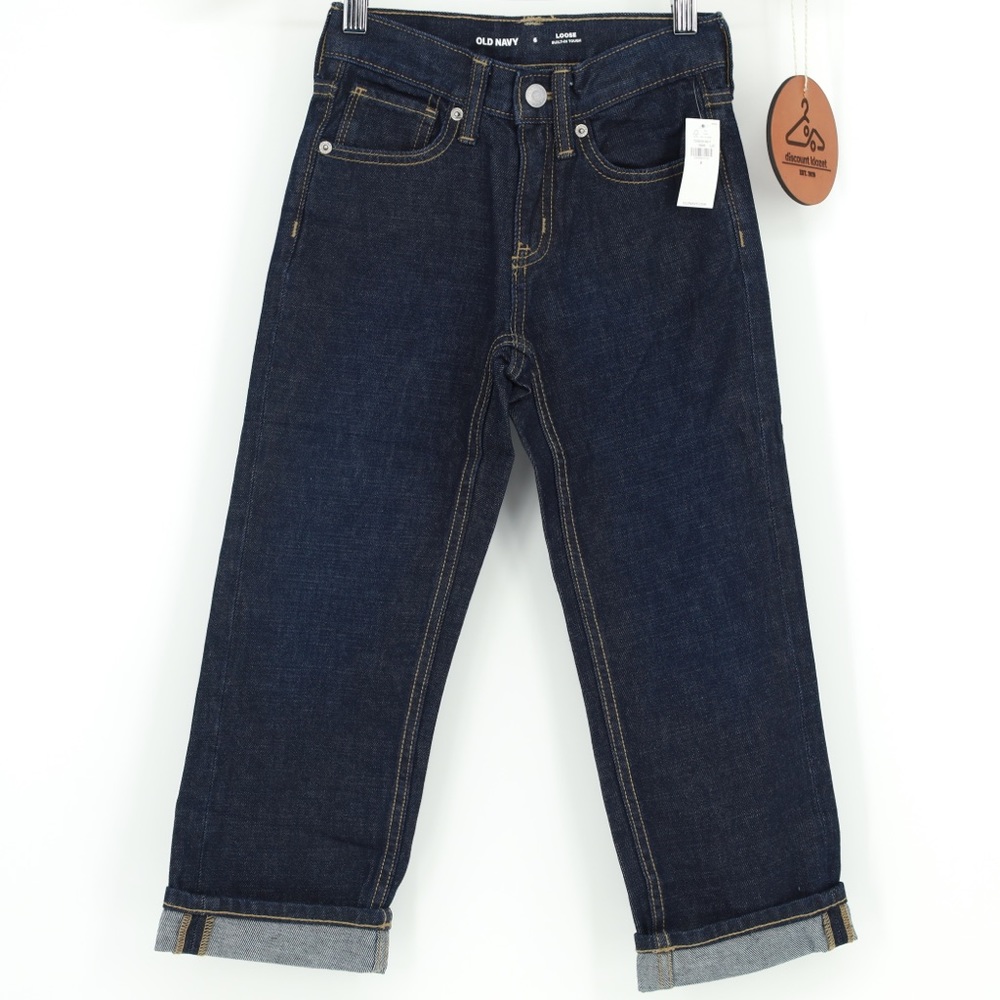 OLD NAVY Non-Stretch Loose-Fit Dark‎ Wash Jeans